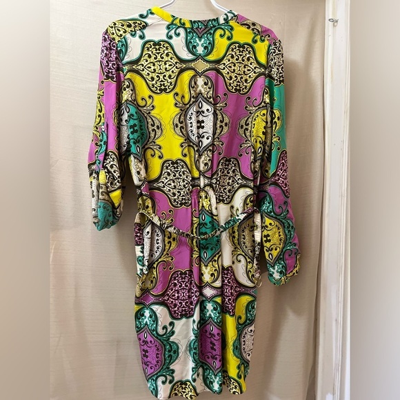 ⚪️ Yoana Baraschi vintage floral dress size 8 paisley belted - Picture 9 of 10